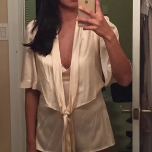 Silk blouse work blouse top gorgeous pinup vintage